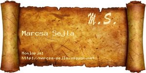 Marcsa Sejla névjegykártya
